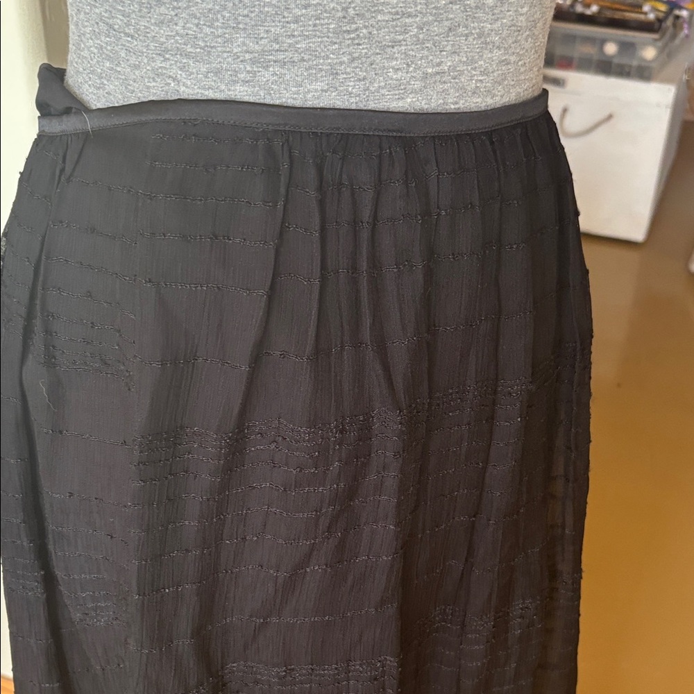Classic Black Sheer Maxi Skirt - Picture 2 of 4